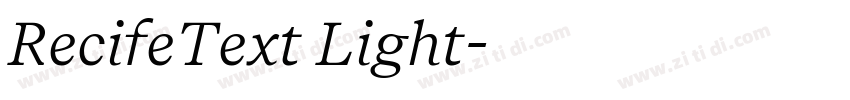 RecifeText Light字体转换